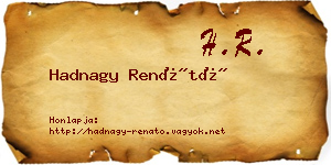 Hadnagy Renátó névjegykártya