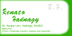renato hadnagy business card